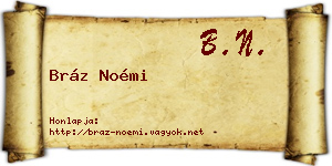 Bráz Noémi névjegykártya